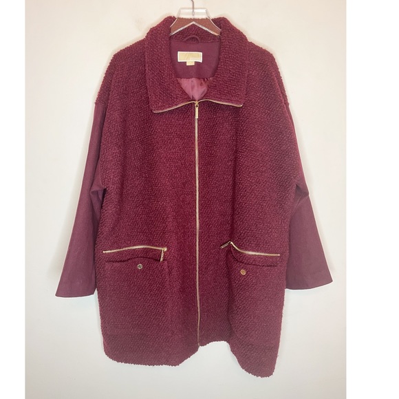 Michael kors Maroon Wool Jacket. Size 2X - Picture 4 of 10